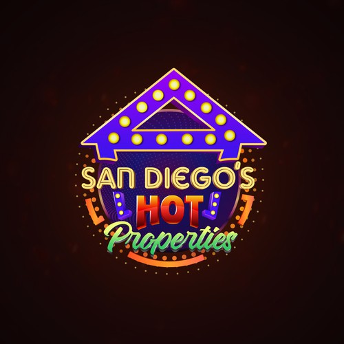 Tv show logo with the title 'Logo Concept for San Diego's HOT Properties'