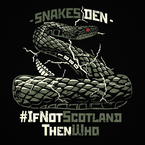 Snake t-shirt with the title 'Snakes Den'
