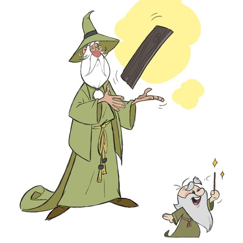 Construction t-shirt with the title 'wizzard sketch for logo '