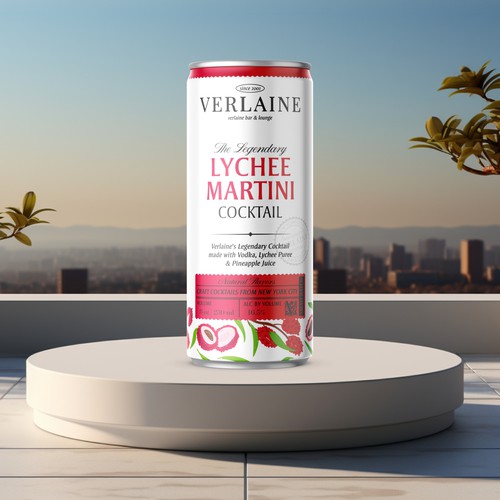 Packaging label with the title 'Spirit can label design'