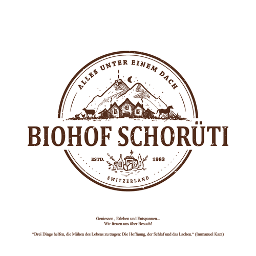 Natural product logo with the title 'Logo for Biohof Schorüti'