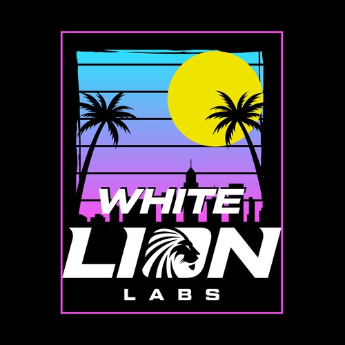 Miami design with the title 'white lion labs'