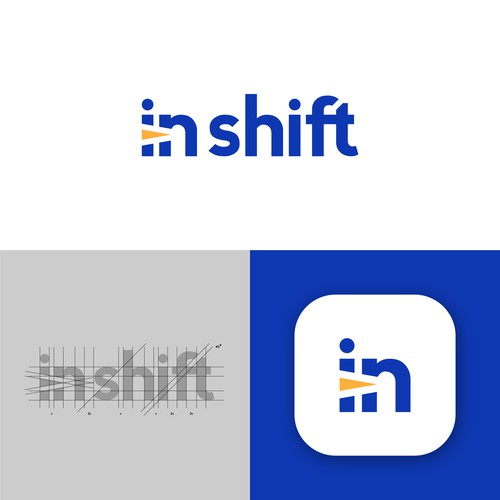 Shift design with the title 'The modern logo concept for Inshift tech.'