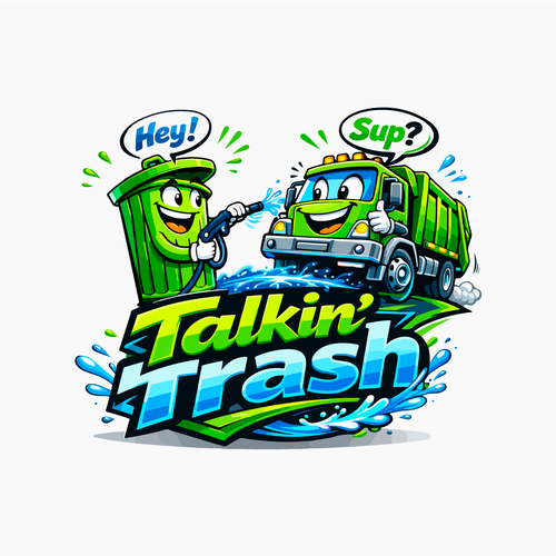 Waste logo with the title 'Talkin' Trash'
