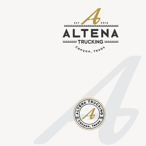 Trucking design with the title 'Vintage logo'