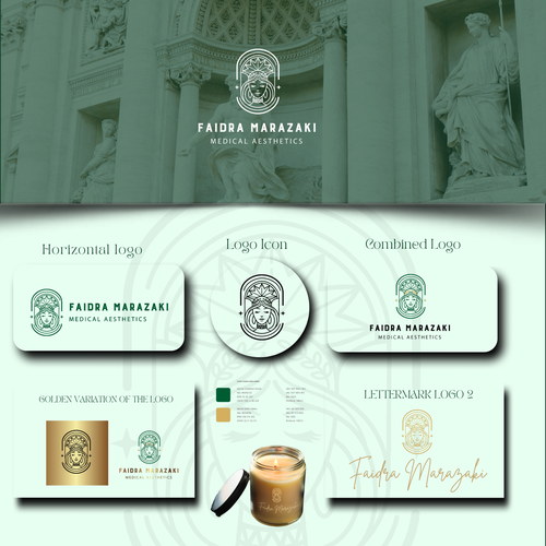 Aesthetic brand with the title 'Luxury Branding Concept for a medical & aesthetics Greek brand '