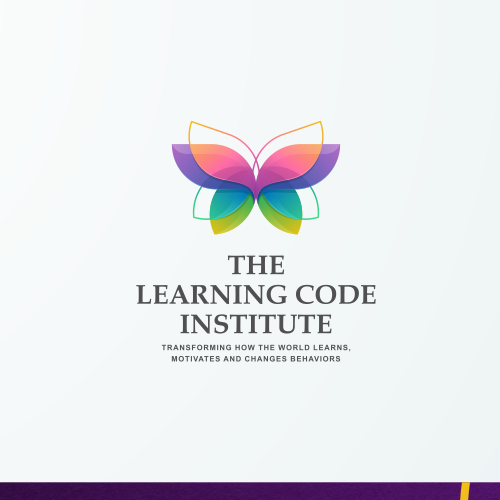 Butterfly design with the title 'Vibrant logo for Learning, Motivation and Behavioral Transformation Company'