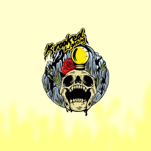 Lamp logo with the title 'krooked lighting'