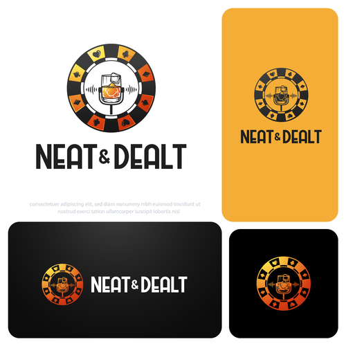 Poker chip logo with the title 'Poker podcast logo'