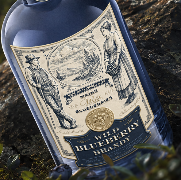 Brand with the title 'Wild Blueberry Brandy'