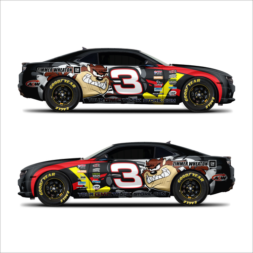 Muscle design with the title 'RACING WRAPS'