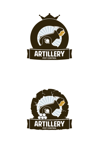 Pest control design with the title 'ARTILLERY'