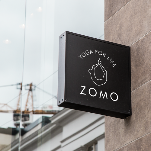 Physical logo with the title 'logo concept for yoga compnay'