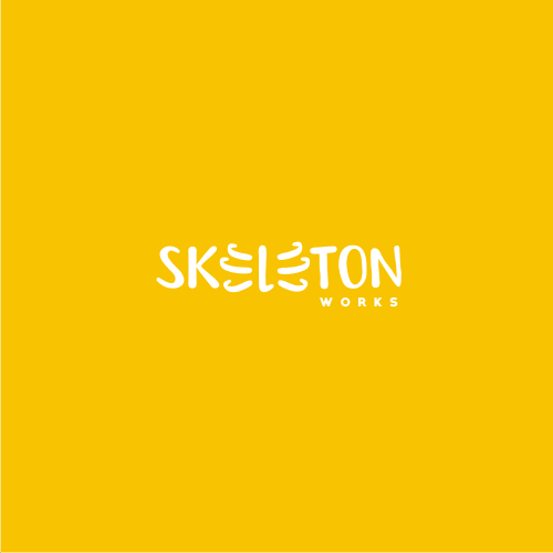 Skeleton design with the title 'Logo Design for "Skeleton Works"'