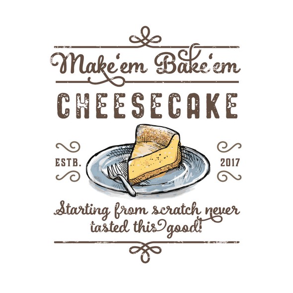 Yummy logo with the title 'Logo for hand made cheesecakes!'