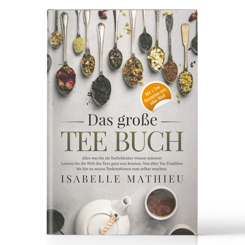 Recipe book cover with the title 'Das grosse Tee Buch'