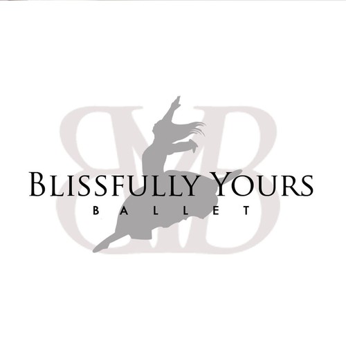 Dancer logo with the title 'Blissfully Yours Ballet'