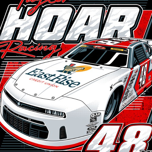 Car t-shirt with the title 'Taylor Hoar Racing'