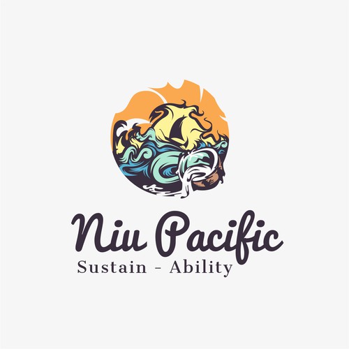 Pen tool logo with the title 'Niu Pacific'