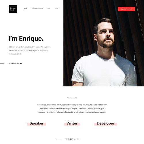 Personal website with the title 'Personal Website'