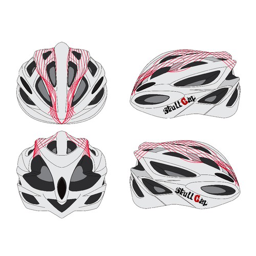 Mountain bike design with the title 'Decals for Road Bike Cycling Helmet'
