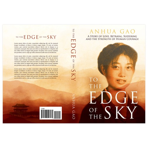 Memoir book cover with the title 'Book cover for "The Edge of the Sky"'