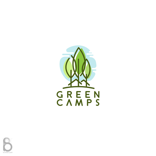Camp design with the title 'Logo design for Green Camps'