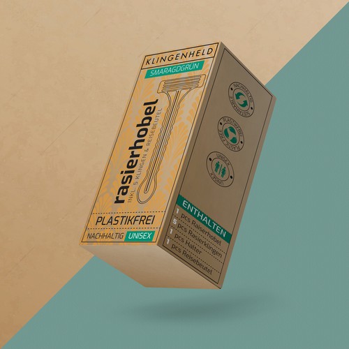 Cardboard packaging with the title 'Box Packaging Design'