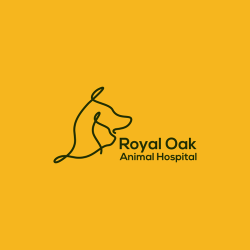 Veterinary logo with the title 'Royal Oak Animal Hospital'