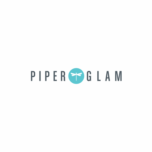 Jewelry design with the title 'PIPER GLAM Logo Design'
