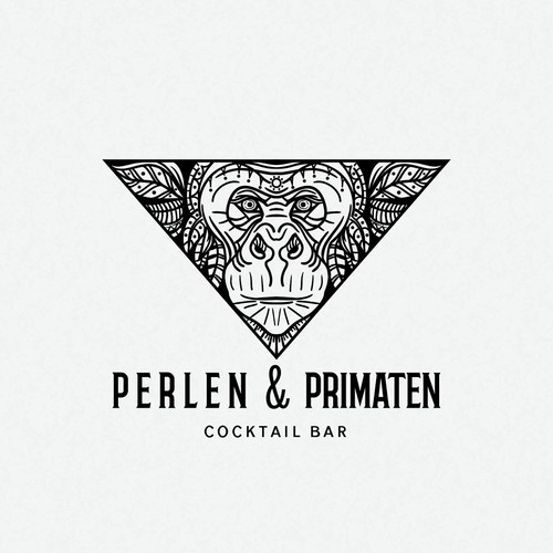 Jungle logo with the title 'Perlen & Primaten'