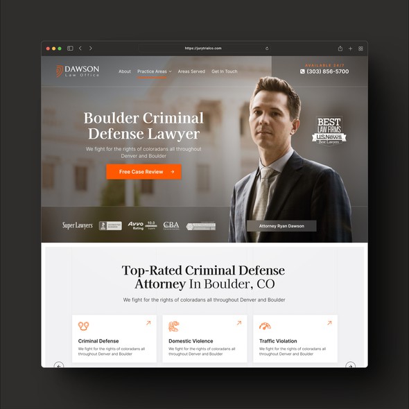 Website with the title 'Law Firm Website'