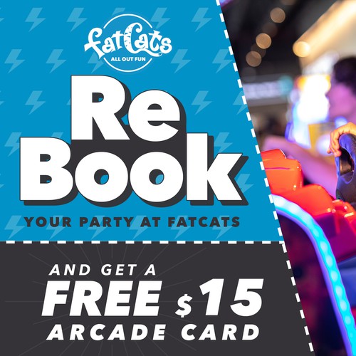 Arcade design with the title 'Rebook coupon'