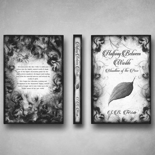 Mystery book cover with the title '''Halfway between worlds'' book cover'