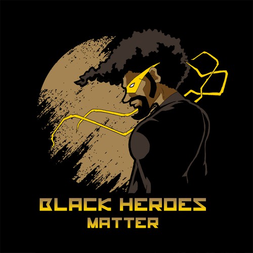 Comic logo with the title 'Black Heroes'