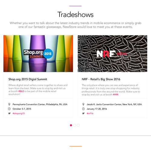 White website with the title 'Powerful website concept for enterprise software company'