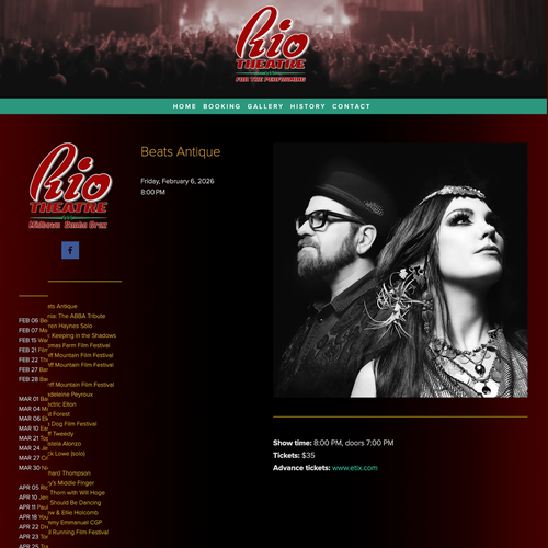 Design with the title 'Rio Theatre CSS Updates'