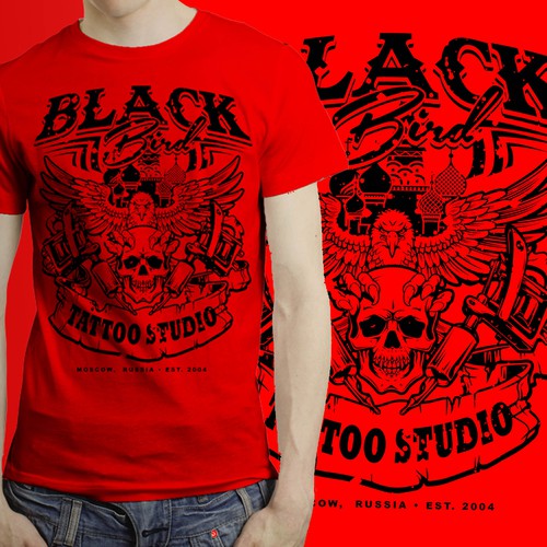 Bird t-shirt with the title 'tattoo esyntric'