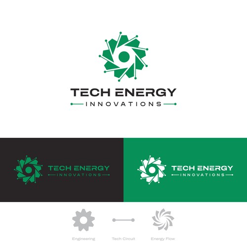 Vortex logo with the title 'Tech Energy Innovations Logo'