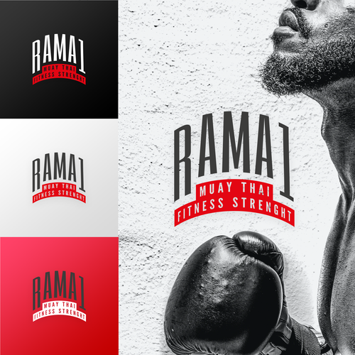 Muay thai logo with the title 'Muay Thai/fitness logo for gym'