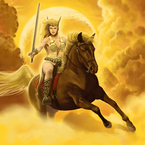 Horse artwork with the title 'Valkyrie'