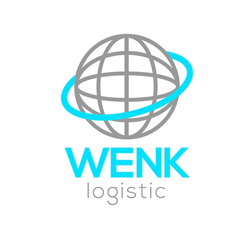 Cyan design with the title 'Wenk logo '