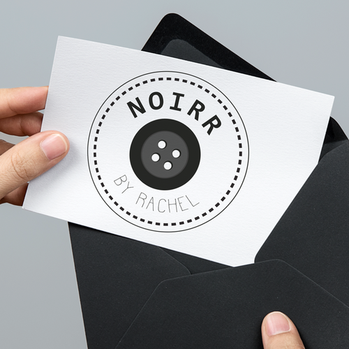 Sewing machine logo with the title 'Logo pour blog de couture/mode'