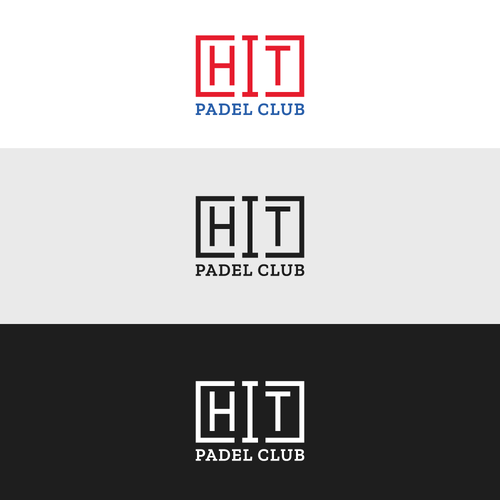 Tennis logo with the title 'Logo for Hit Padel Club, which is for Padel tennis courts'