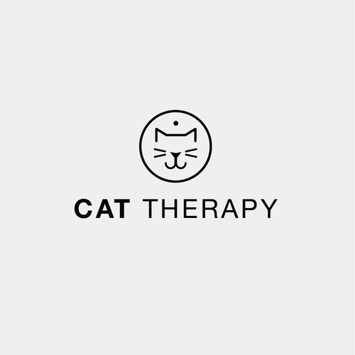 Adoption logo with the title 'Modern minimal logo design for a cat adoption store'