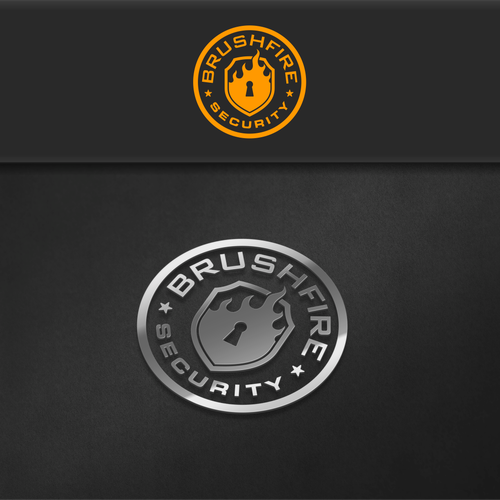 Lock logo with the title 'Help Brushfire Security with a new logo'