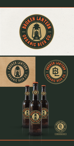 Brewery logo with the title 'Logo design for Broken Lantern'
