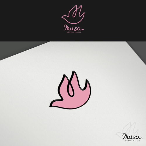 Dove design with the title 'Create a UNIQUE logo for women apparel company.'