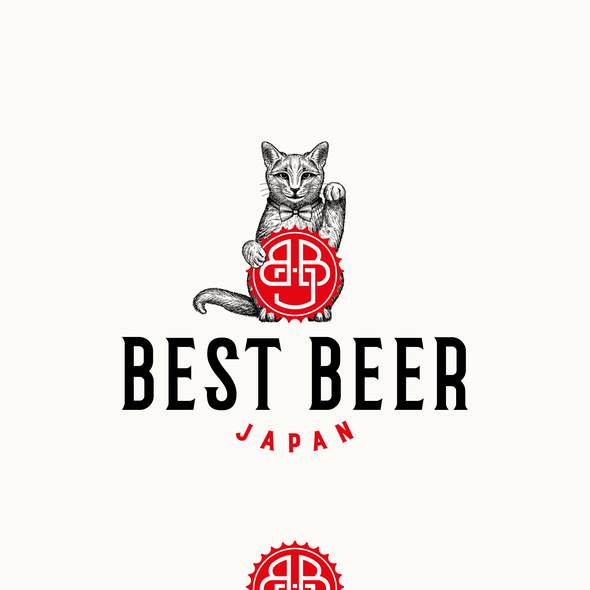 Modern rustic logo with the title 'Logo design for Best Beer Japan - online seller of unique Japanese craft beer'