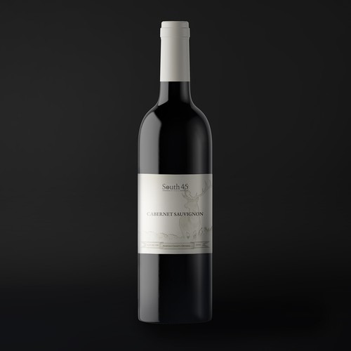 Beige design with the title 'Label for wine'